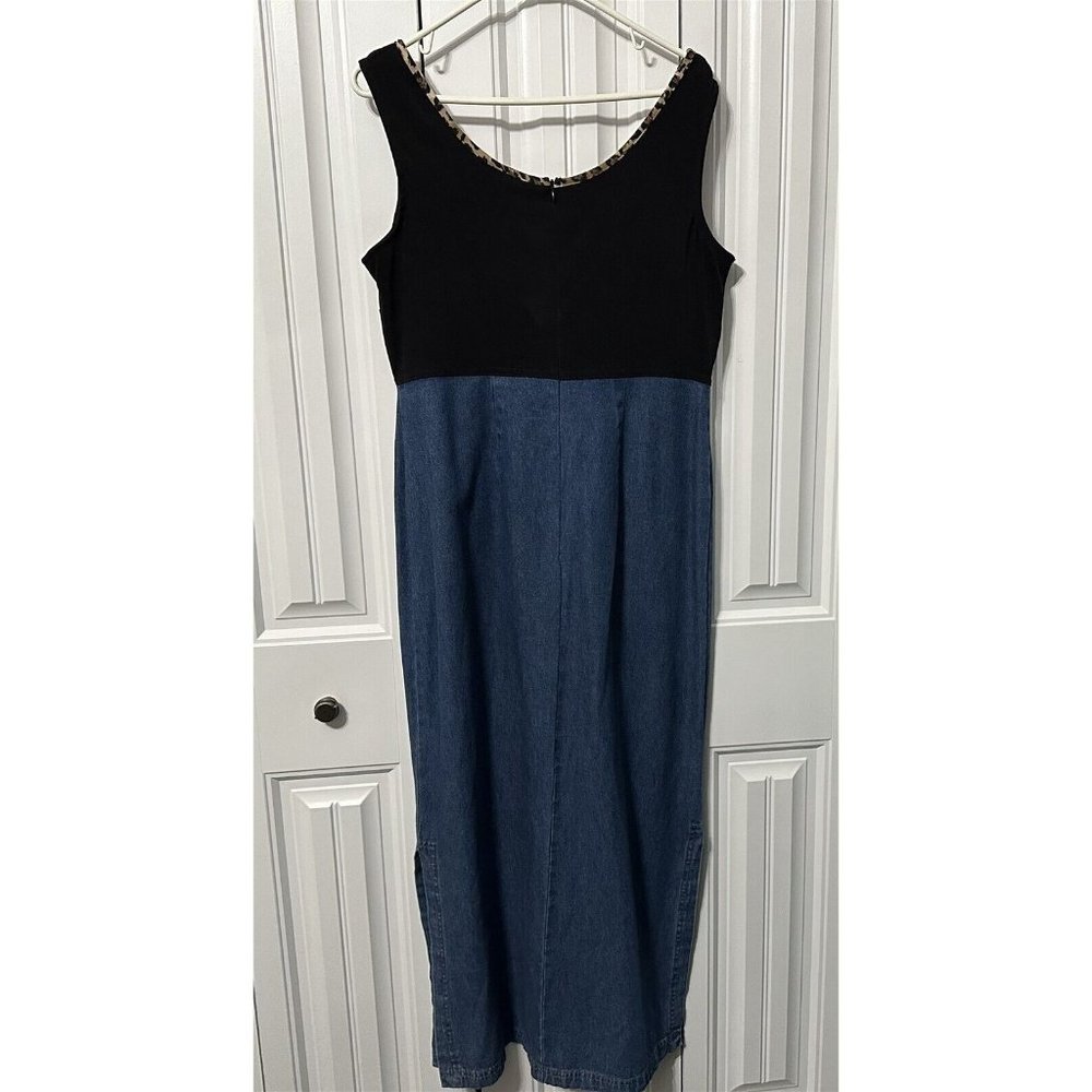 City Girl Nancy Bolen Long Midi Dress Jean Skirt Southwest Western Size 8 USA - Picture 7 of 7